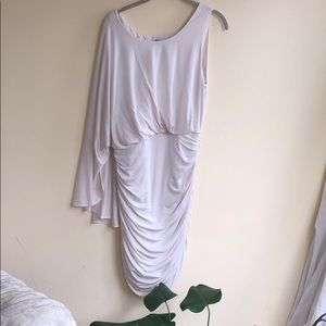 BCBG WHITE OME SHOULDER DRESS